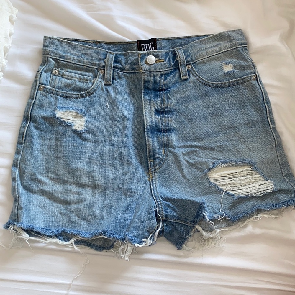 Urban outfitters distressed high waited shorts